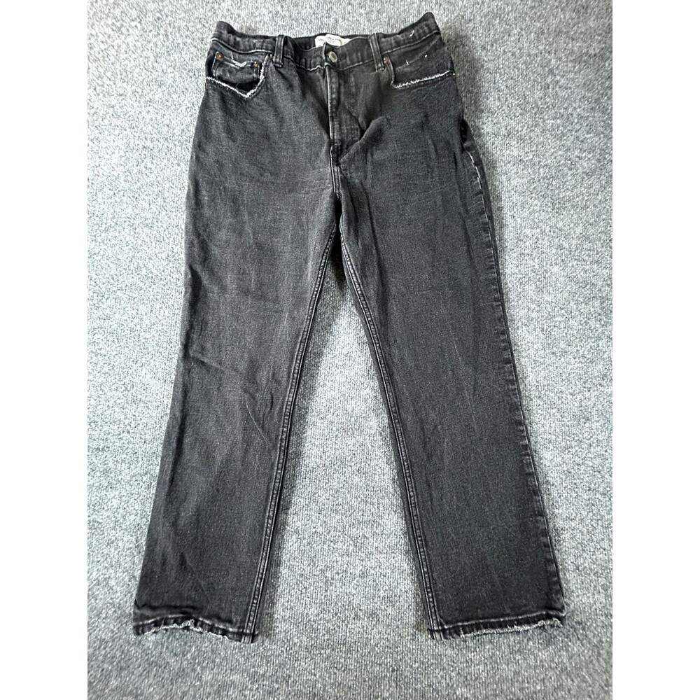 GAP Womens Size 8 Long 8L Classic Fit  Jeans Black 5-Pocket Dark Wash